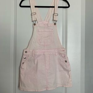 Jean overall skirt (LIGHT PINK)